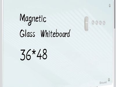 Magnetic Glass Whiteboard - Glass Dry Erase Board 48"x36" Large Frameless Board for Walls Office School and Home