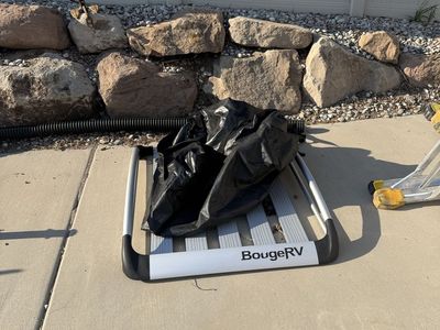 BougeRV Universal Car Roof Rack Cargo Basket for SUV/Trucks - Aluminum, Black/Silver