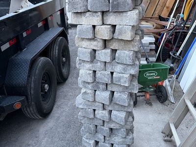 Gray Concrete Pavers/Bricks - Approx. 200 Used Pieces for Landscaping/Hardscaping