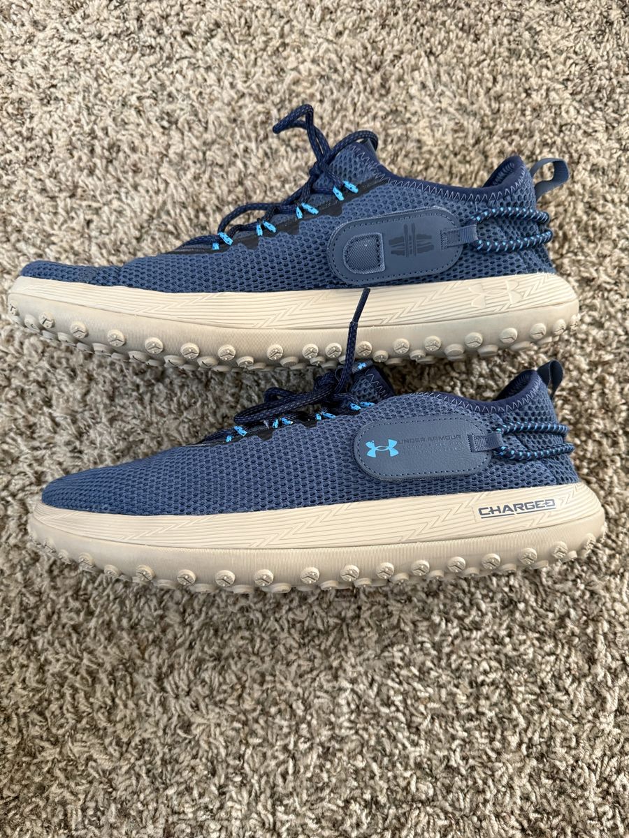 Under Armour Charged SC II Blue Men's Size 12 Trail Running Shoes - Excellent Condition