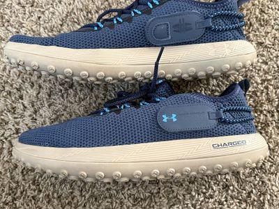 Under Armour Charged SC II Blue Men's Size 12 Trail Running Shoes - Excellent Condition