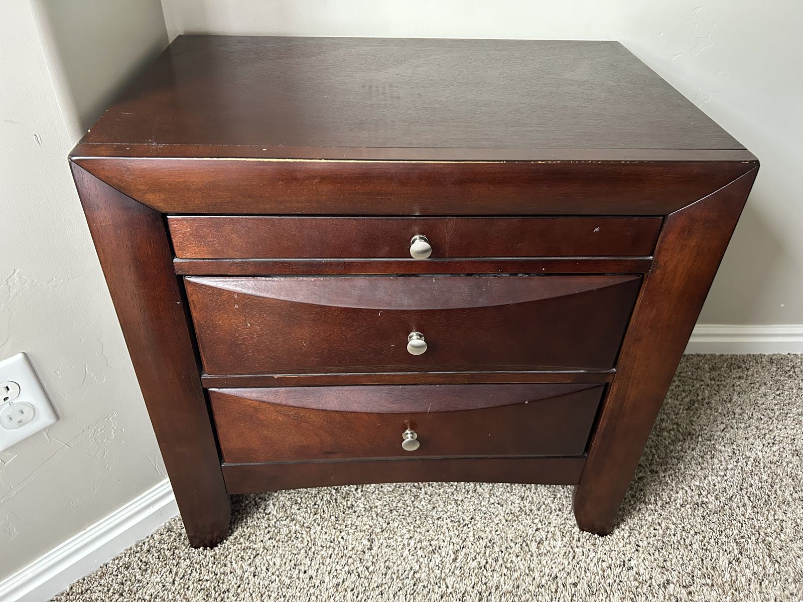 Brown Wood Nightstand