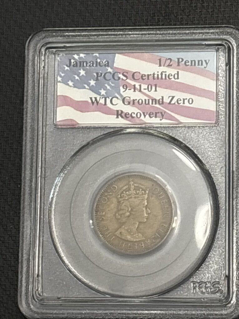 Jamaica 1/2 Penny PCGS Certified 99-11 WTC Recover