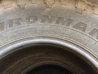 $250 OBO Ironman 35X12.50R17LT 121Q M+S All-Terrain Tires - Set of 4