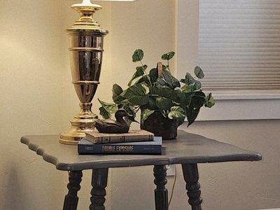 Solid Wood Shabby Chic Grey Accent / Side Table