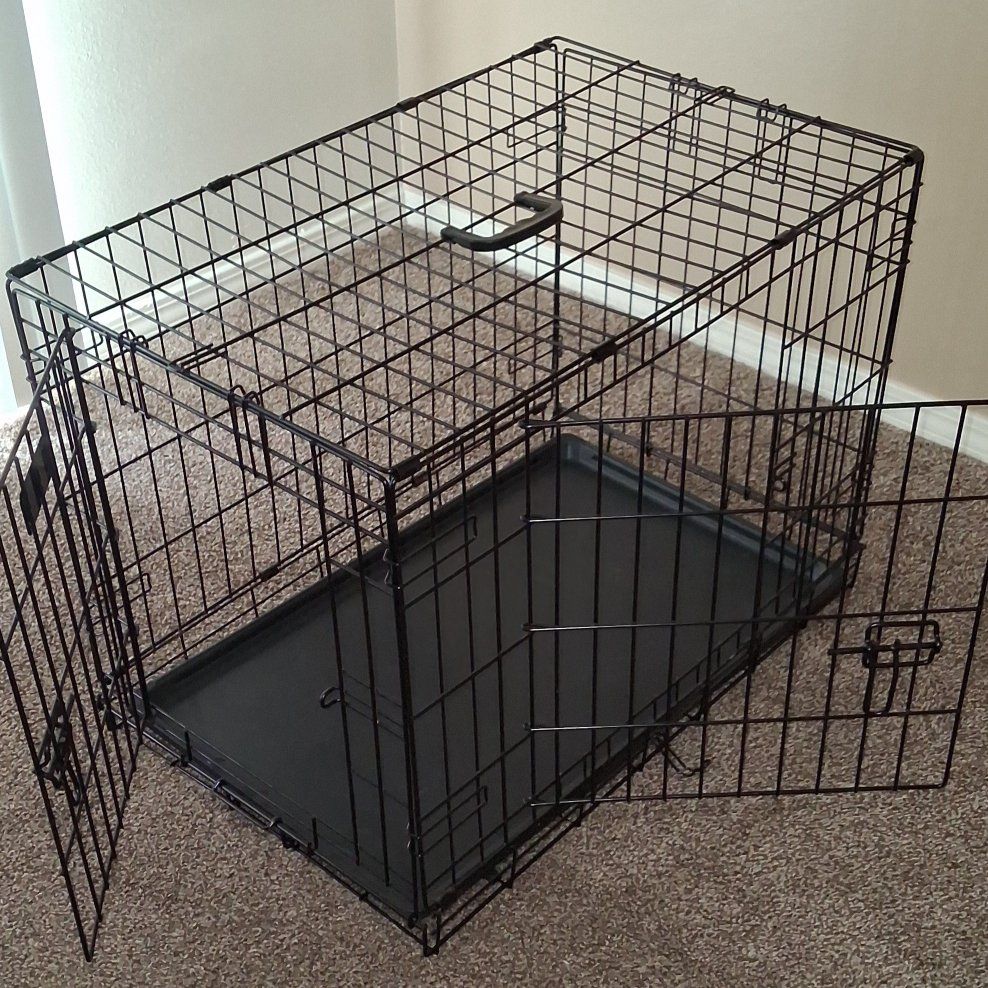 $20 Large Black Metal Dog Kennel