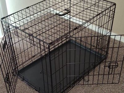 $20 Large Black Metal Dog Kennel