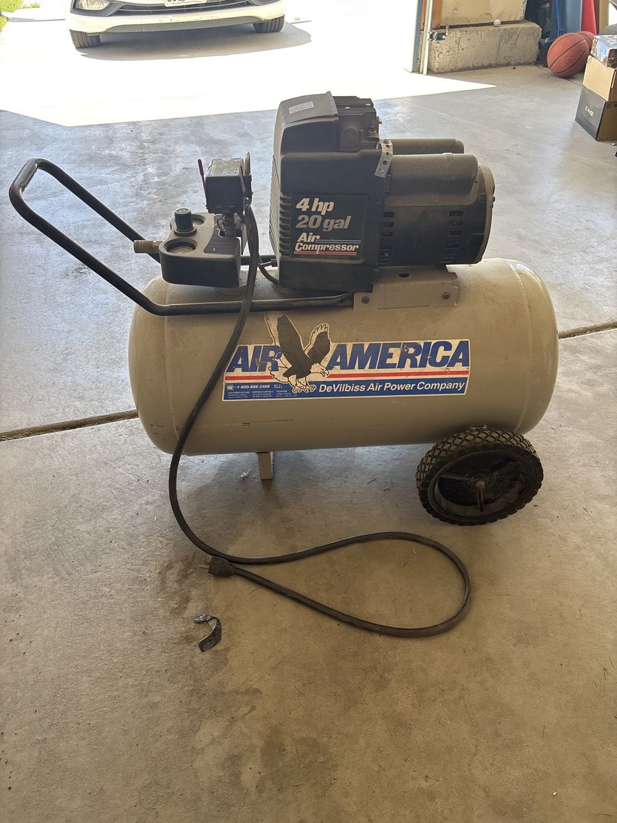 4HP 20-Gallon Portable Air Compressor - Used, Works Great