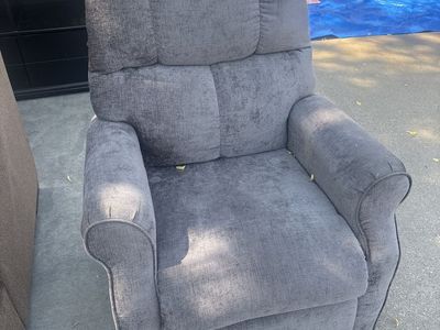 Gray Upholstered Electric lift Recliner Armchair
