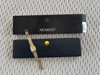 Vintage Movado Lumeti Collection Solid 14K Gold Ladies Watch 0690941