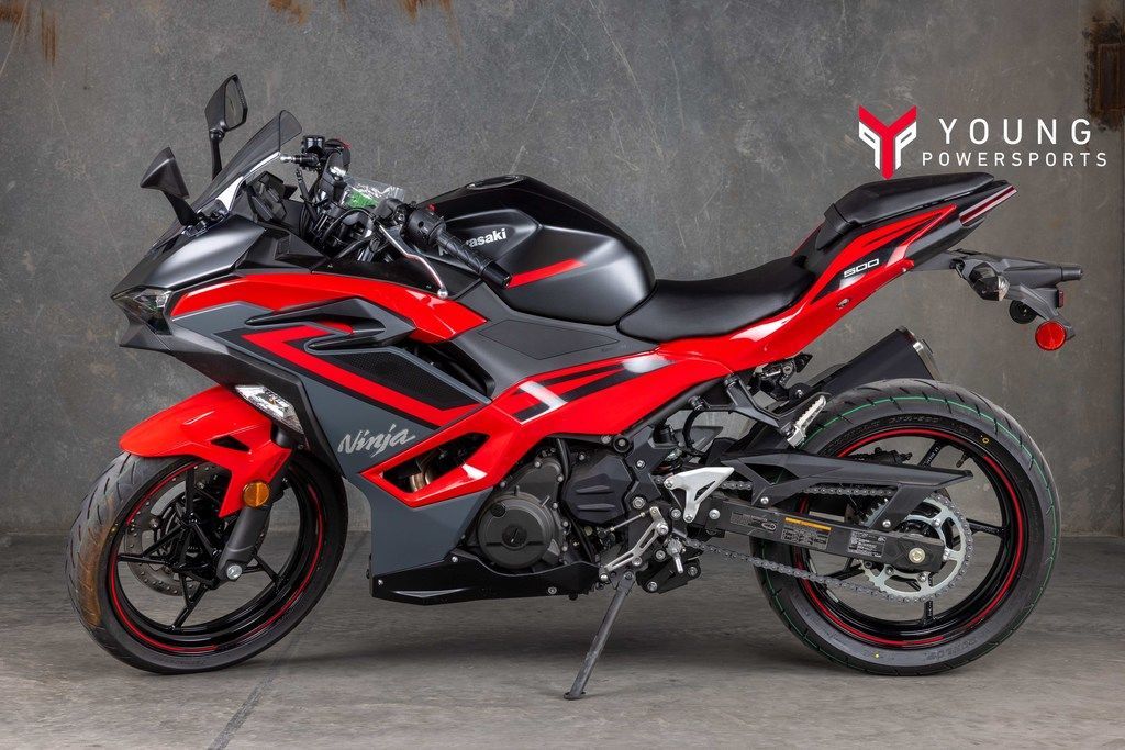 2025 Kawasaki Ninja® 500 ABS Passion Red/Metallic Flat Spark Black