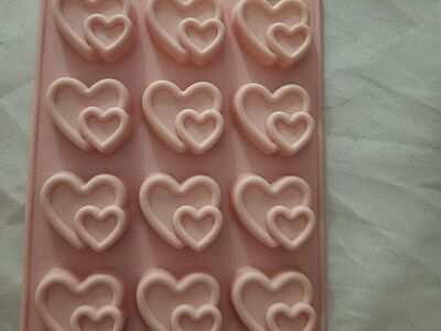 Silicone double heart Chocolate mold