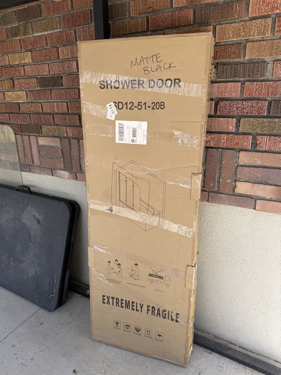 Moving Sale - 51" x 59" Tri-Fold Glass Bathtub Door