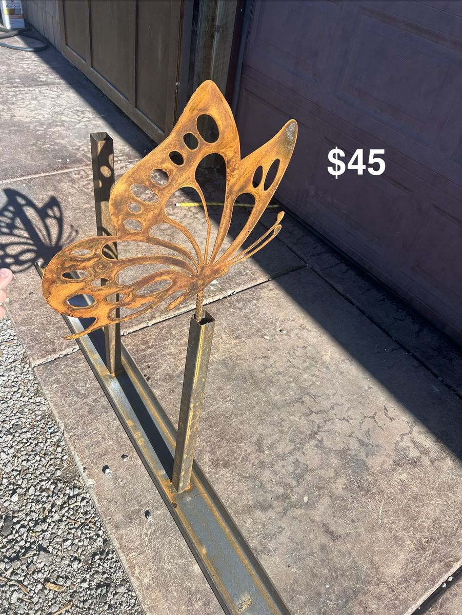 Butterfly metal yard art
