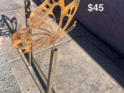 Butterfly metal yard art