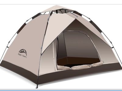 Happy Travel 4 Person Camping Tent, Instant Easy Pop Up Tents for Camping
