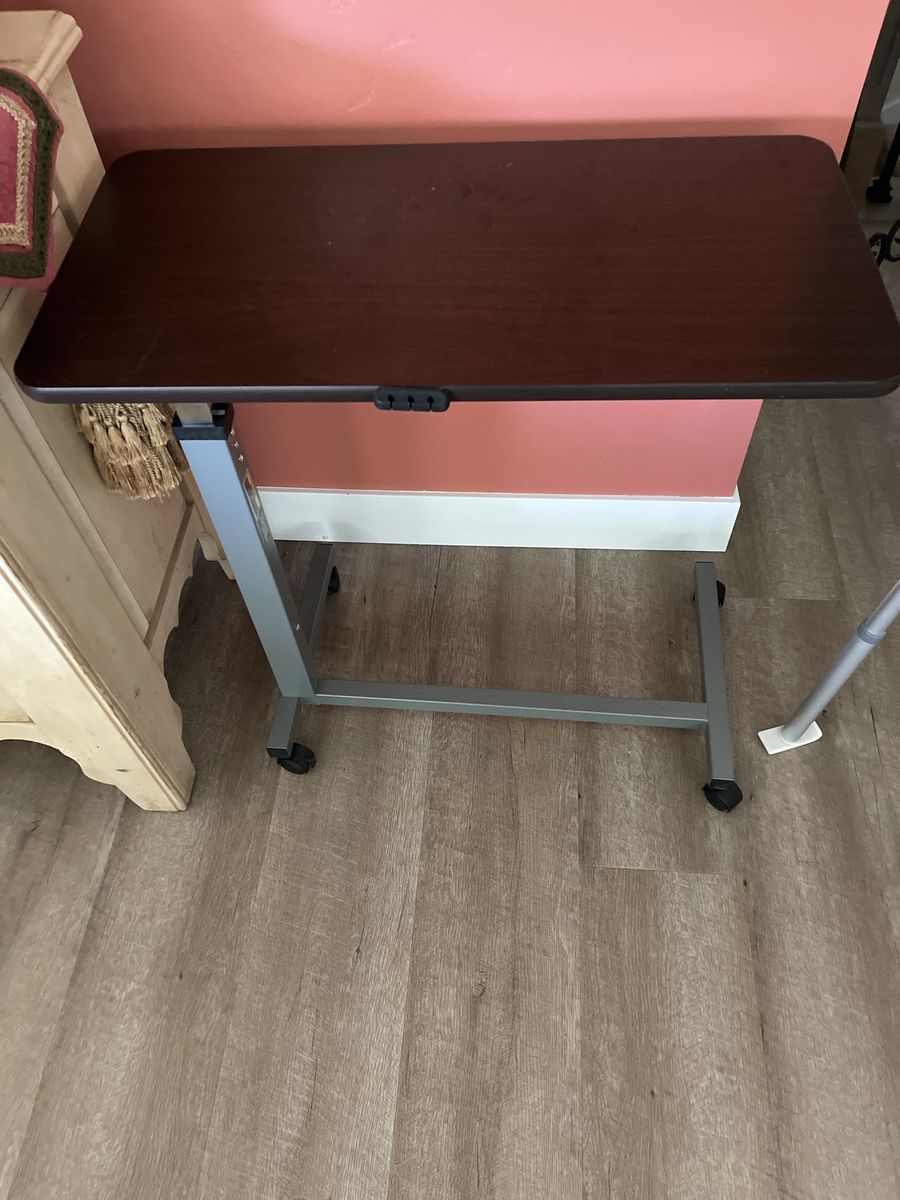 Across the bed hospital table