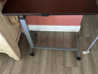 Across the bed hospital table