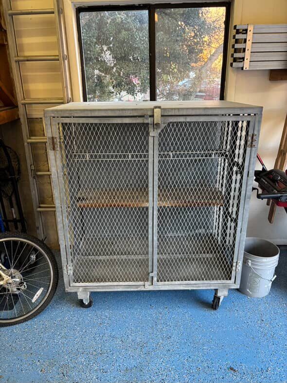 Large Rolling Steel Storage Cage