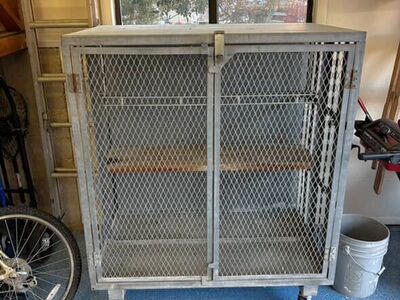 Large Rolling Steel Storage Cage