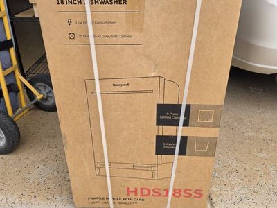 Honeywell HDS18SS 18-inch Dishwasher - Stainless Steel, New in Box