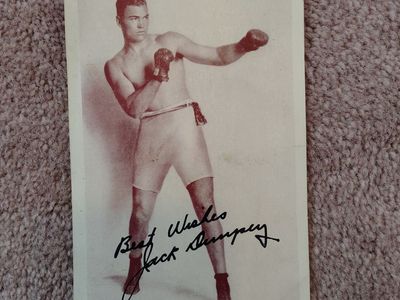 Vintage Jack Dempsey postcard