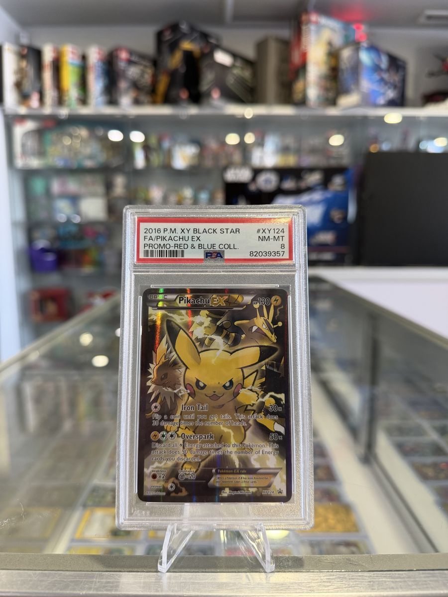 Pokemon Pikachu EX XY Promo #XY124 PSA 8