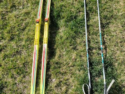 Waxable classic cross country skis