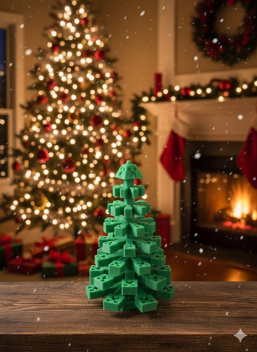 3D Printed Minecraft Christmas Tree