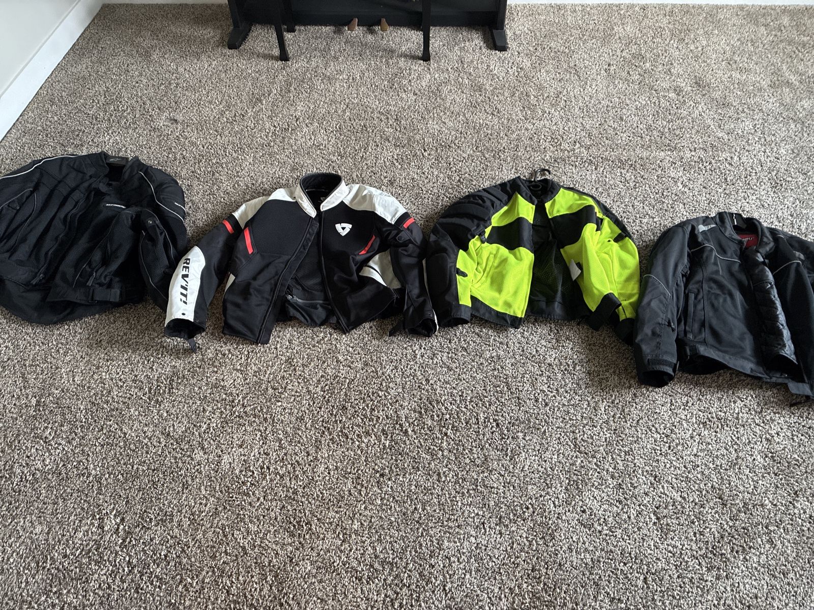 Rev'it! & Other Motorcycle Riding Jackets - Black/Neon (4-pack)