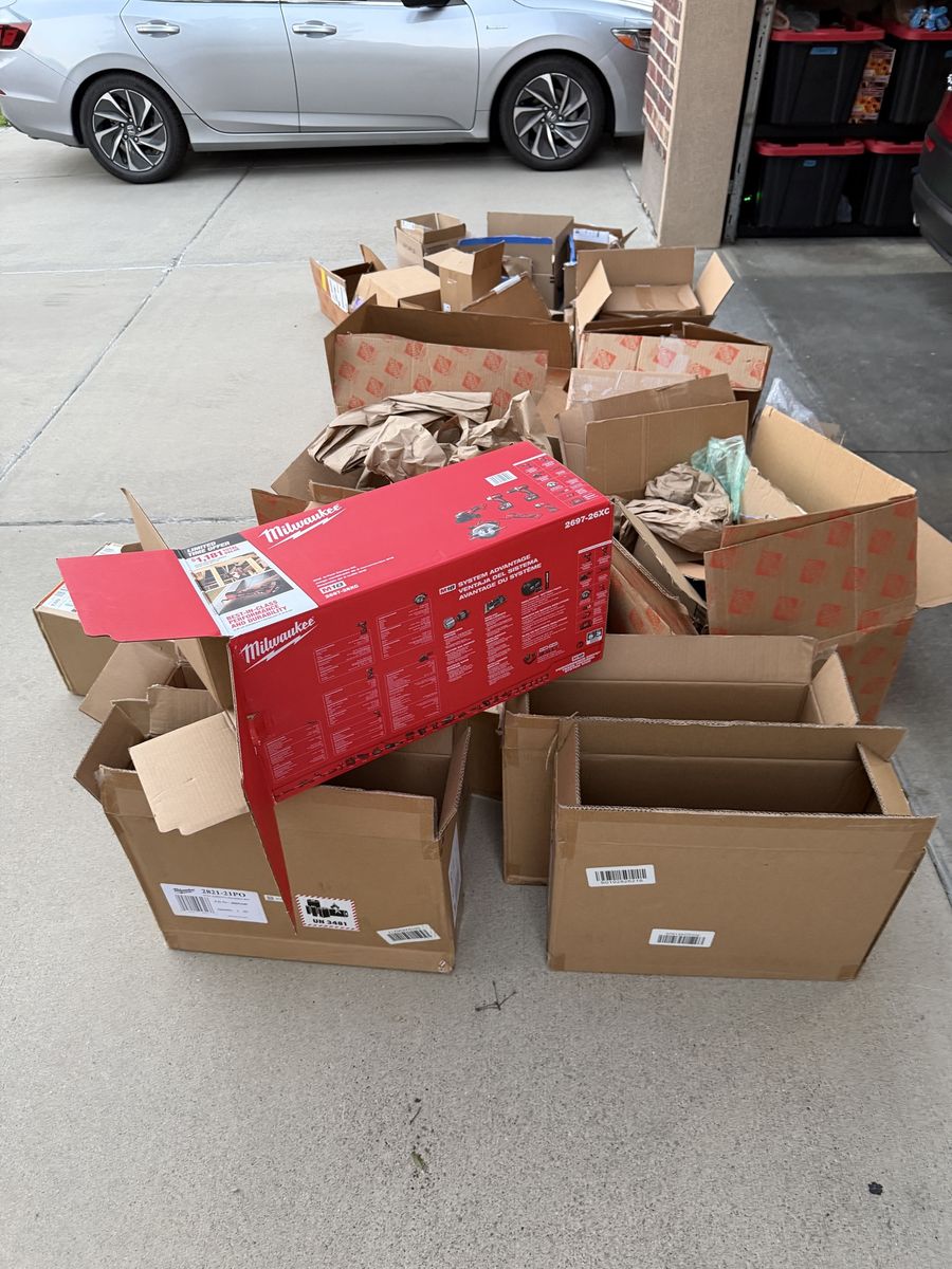 FREE Cardboard Moving Boxes & Packing Material Milwaukee Tool boxes