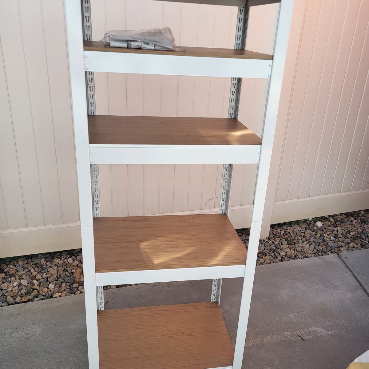 HomeDant* 5 Tier White Metal Shelving Unit