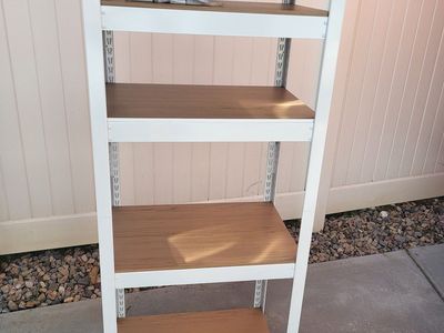 HomeDant* 5 Tier White Metal Shelving Unit