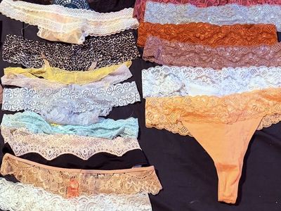 Reebok & Mixed Brand Women's Lace Thongs & Briefs Underwear Lot - Sizes Small to Medium, Mixed Colors (Ask me anything!)