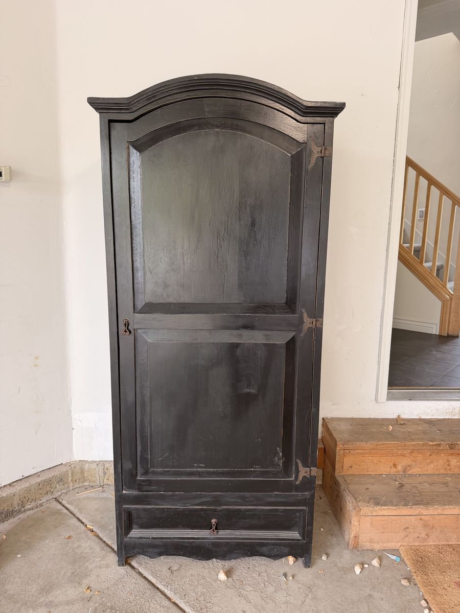 Black vintage armoir