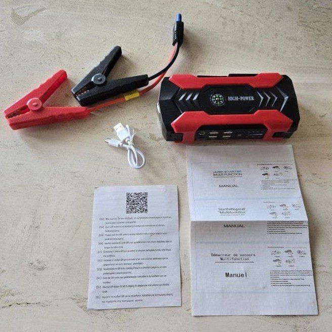 Emergency car jumpstarter/battery pack multi function