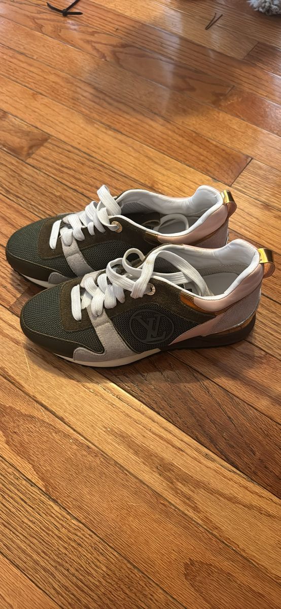 "LV" Pink And Green Sneakers Size 35