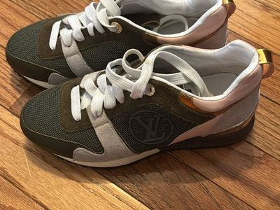 "LV" Pink And Green Sneakers Size 35
