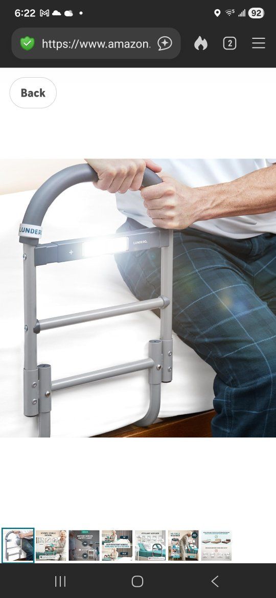 Lunderg Bed Assist Rail for Seniors with Motion-Ac