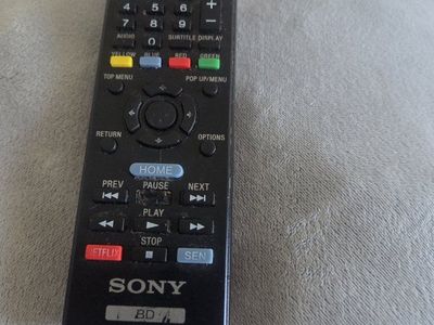 Sony RMT-B119A Blu-Ray Disc Player Remote Control Black Used