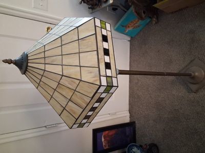 5 Foot Tall Stained Glass Lamp
