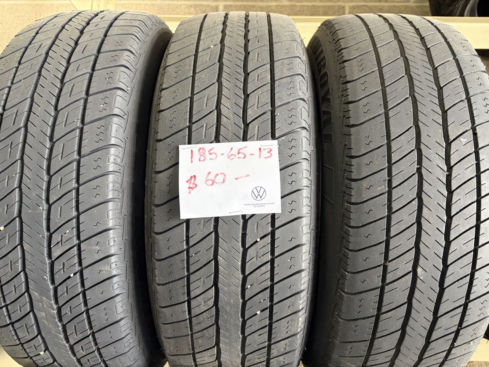 Uniroyal All-Season Tires 185/65R13 Set of 3