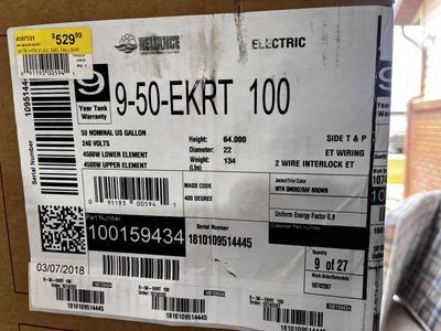 50 gallon electric water heater