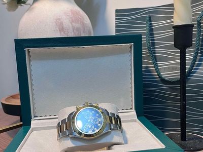 Two-Tone Chronograph Wristwatch with Display Box