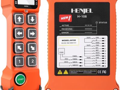 8 Channel Industrial Wireless Crane Remote Control for Overhead Bridge Travelling Hoist