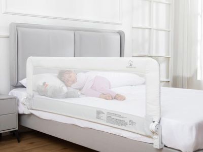 New- ComfyBumpy Fold Down Bed Rail for Toddlers - 55.5" Long, Adjustable for Standard Mattresses