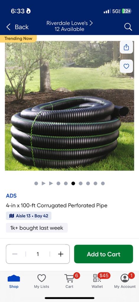 ADS 4 Corrigated Pipe