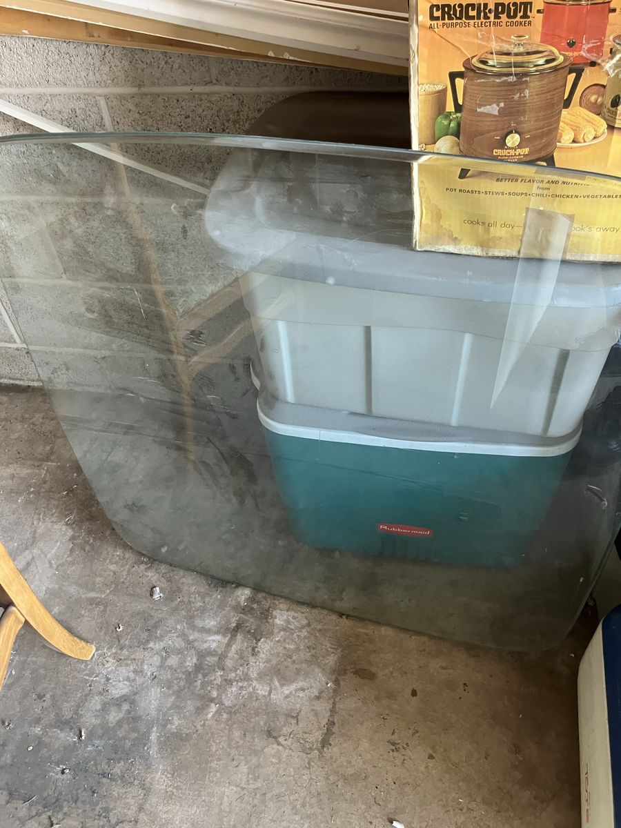 36 inch square glass table top