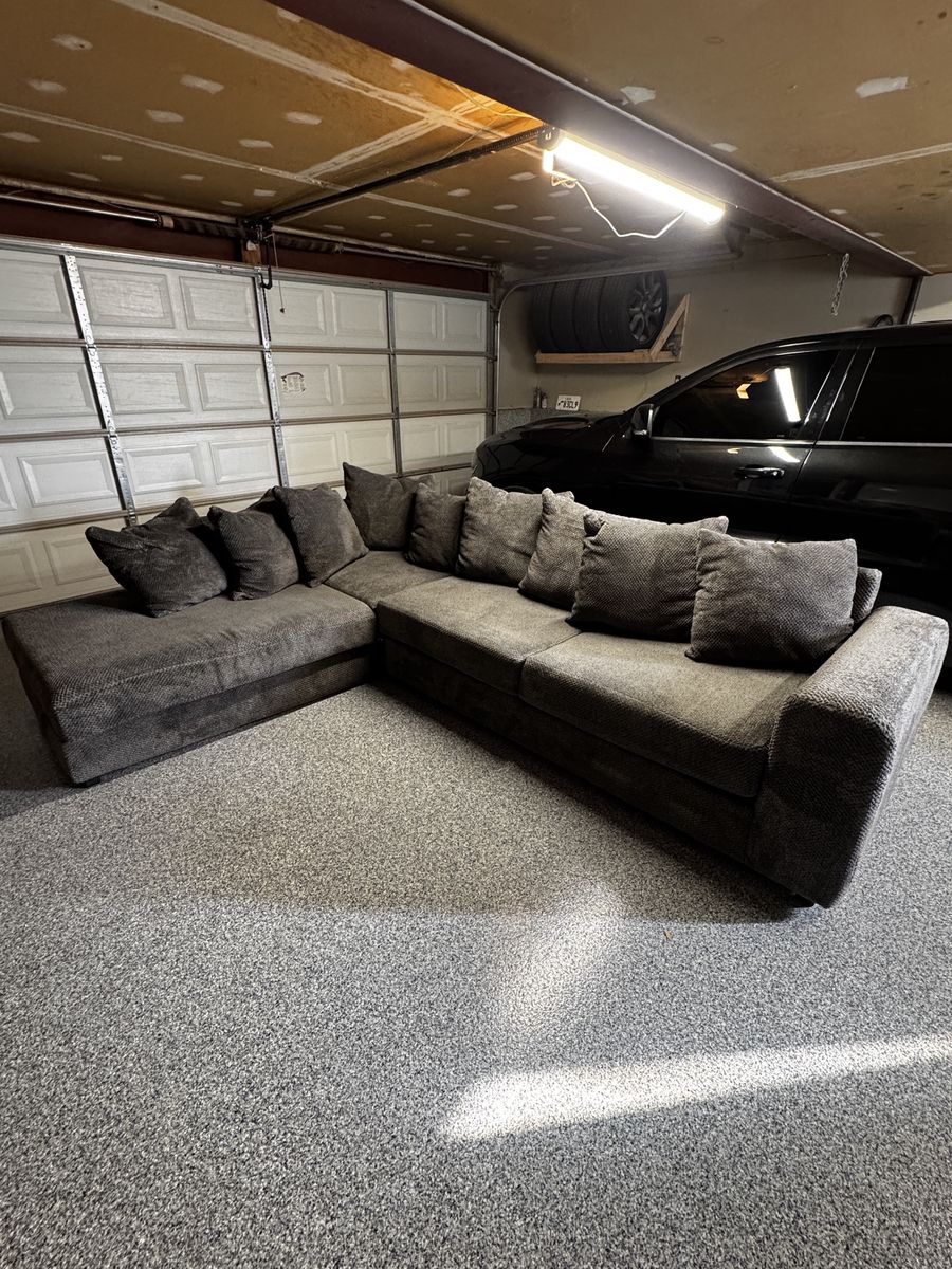 Grey comfortable sectional