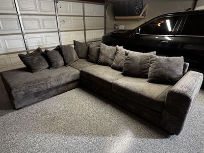Grey comfortable sectional